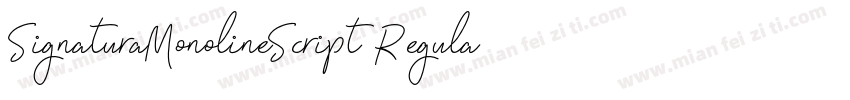 SignaturaMonolineScript Regular字体转换